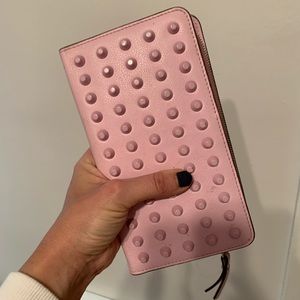Banana Republic Pink stud clutch